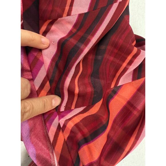 Express Skirt Women's Medium Red Pink Plaid A-Line Classic Academia preppy Flaw - Picture 8 of 13